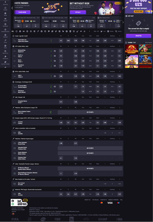 BetAndreas Casino Ümumi İcmalı